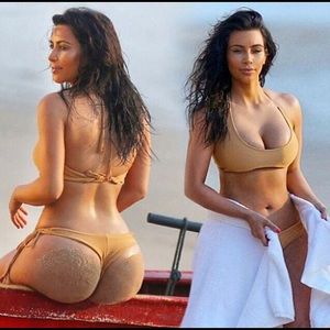 RARE AS SEEN ON KIM KARDASHIAN NEVER BEEN WORN KHAOS NUDE BIKINI